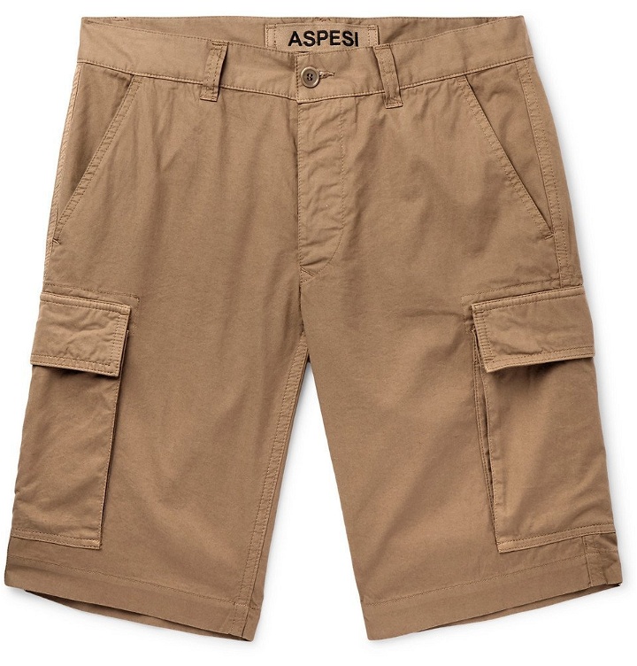 Photo: Aspesi - Slim-Fit Cotton Cargo Shorts - Tan