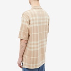 Burberry Men's Wellman Merino Check Polo Shirt in Soft Fawn