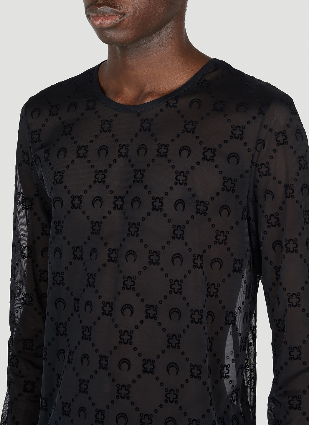 Marine Serre Flocked Mesh Top