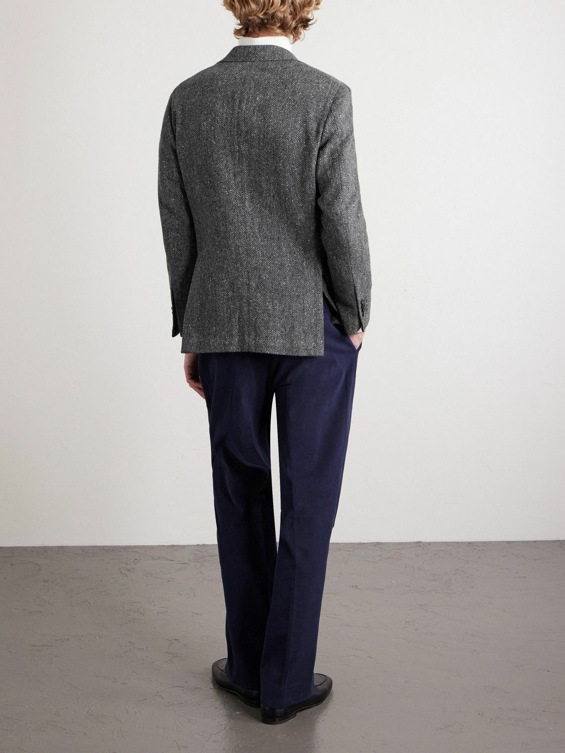J. Mueser - Waverly Herringbone Wool Blazer - Gray