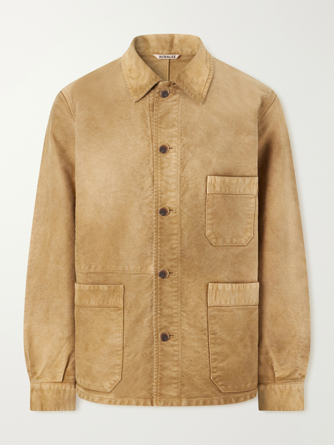 Auralee - Garment-Dyed Cotton-Moleskin Blouson Jacket - Brown