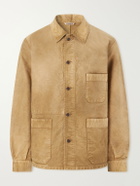 Auralee - Garment-Dyed Cotton-Moleskin Blouson Jacket - Brown