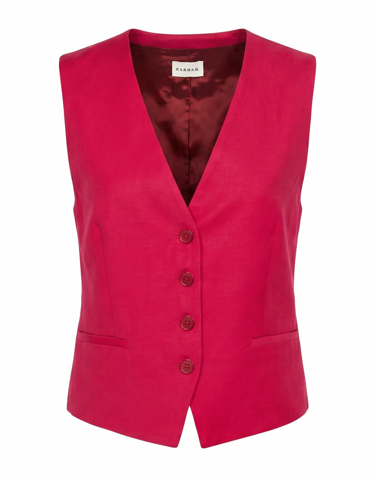 P. a.r. o.s. h. Womens Tailored Vest in Garnet