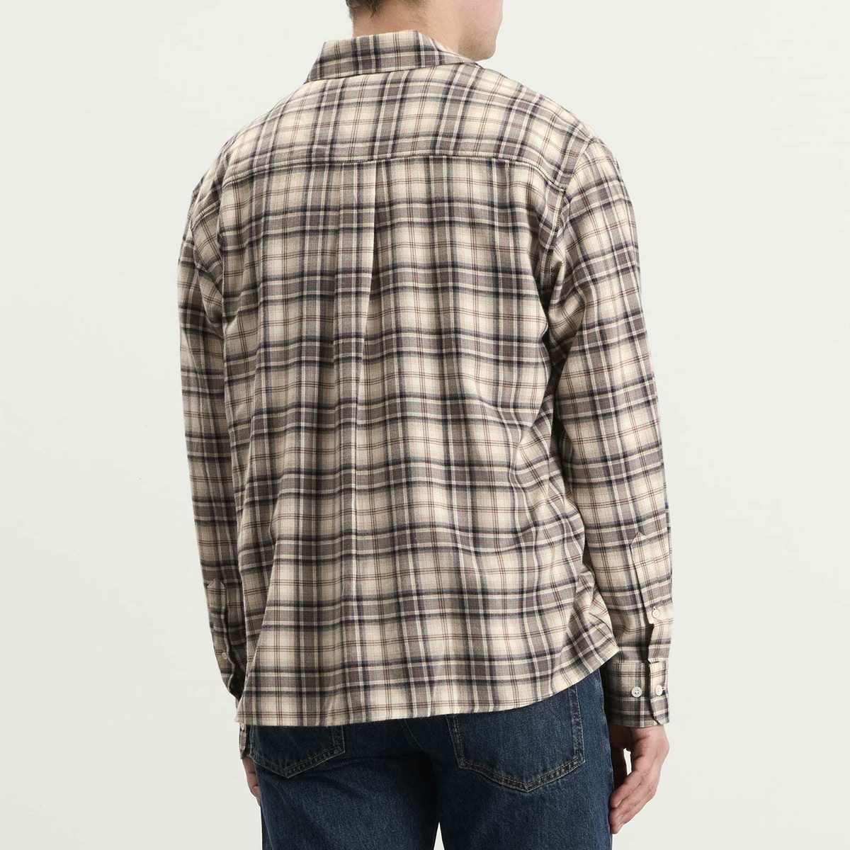 Jeanerica Men's Byron Shirt in Brown Flannel Check
