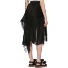 Sacai Black Pleated Skirt