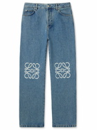 LOEWE - Anagram Straight-Leg Logo-Appliquéd Jeans - Blue