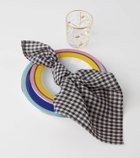 Once Milano Set of 4 gingham linen napkins