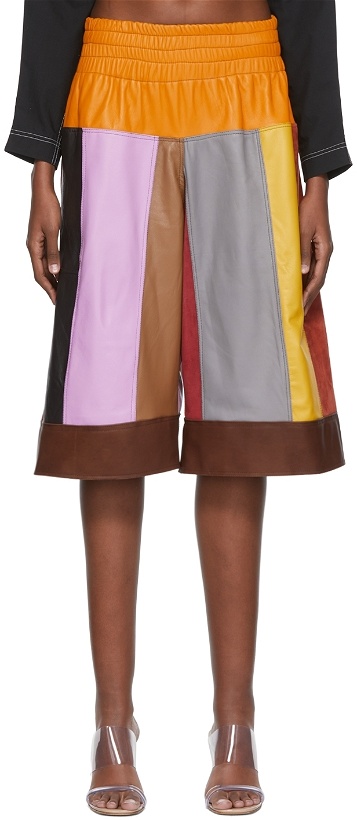 Photo: SC103 Multicolor Leather Shorts