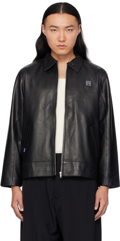 Photo: DEVÁ STATES Black Ragnatela Leather Jacket