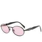 Prada Eyewear Women's PR 65ZS Sunglasses in Black/Pink