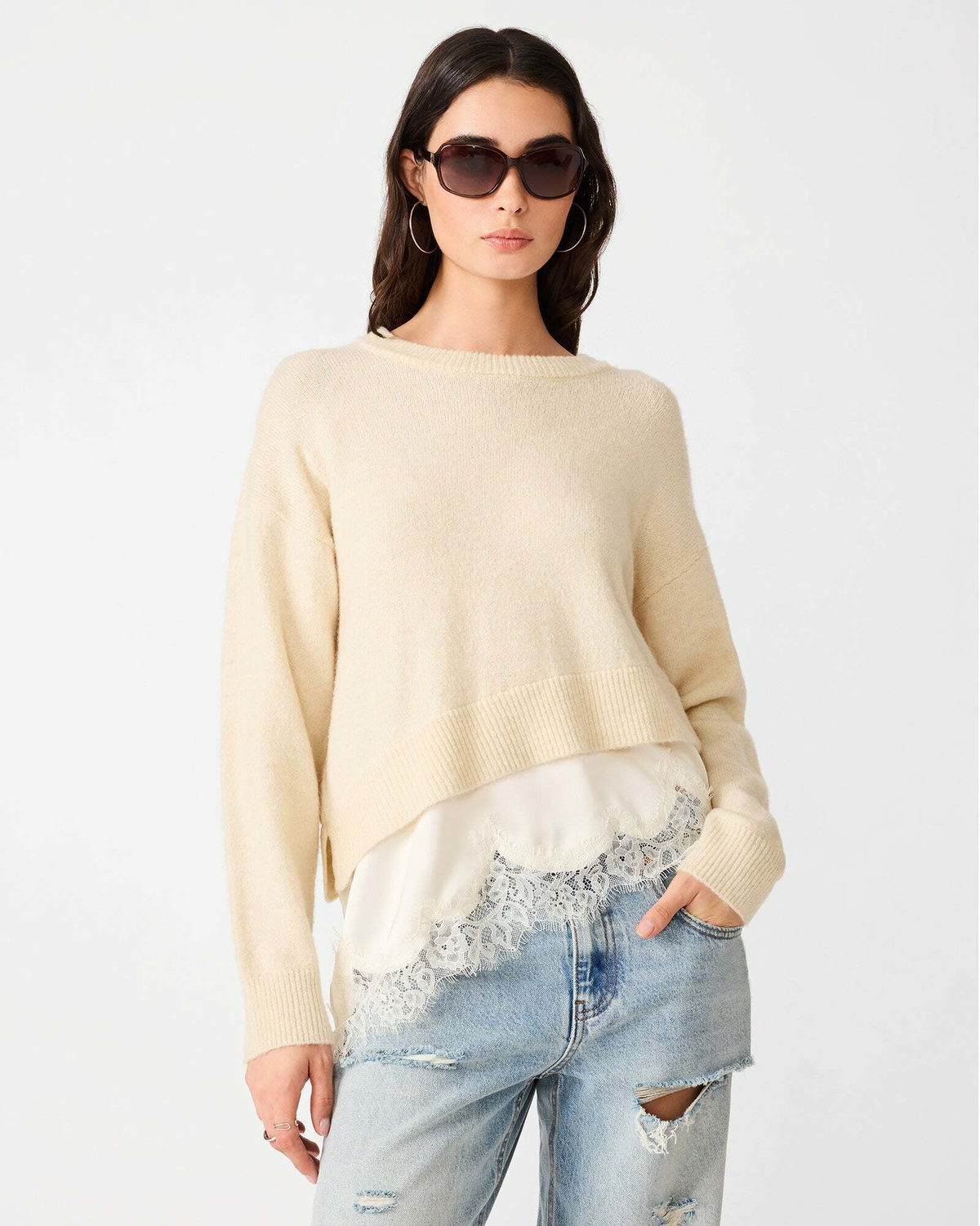 Steve Madden Aries Sweater in Cream