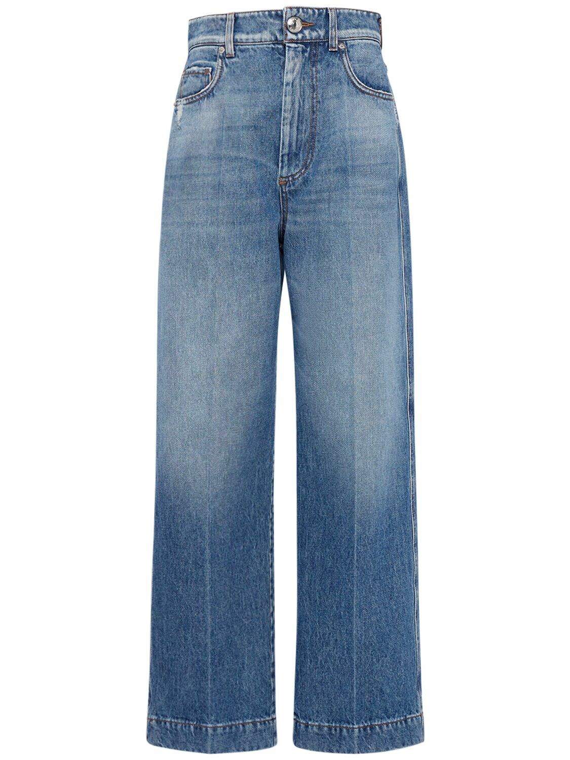 SPORTMAX Conio Denim Mid Waist Wide Jeans Sportmax