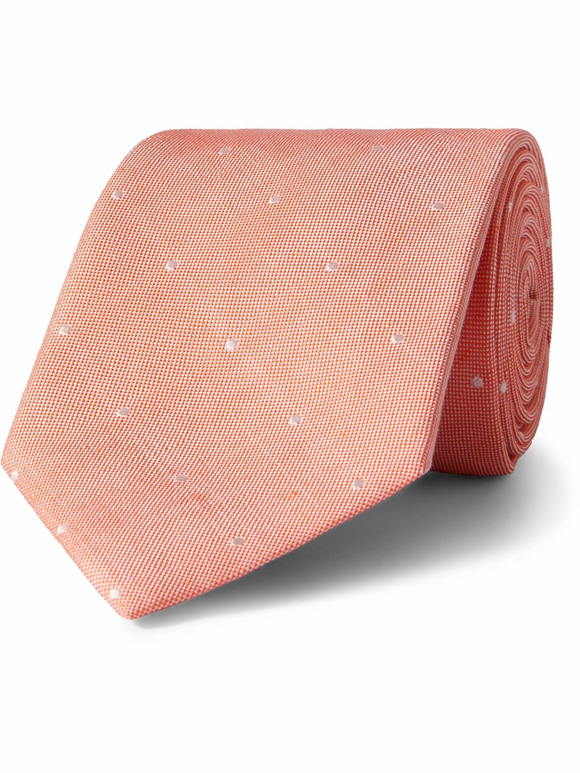 Paul Smith - 8cm Embroidered Silk and Linen-Blend Tie