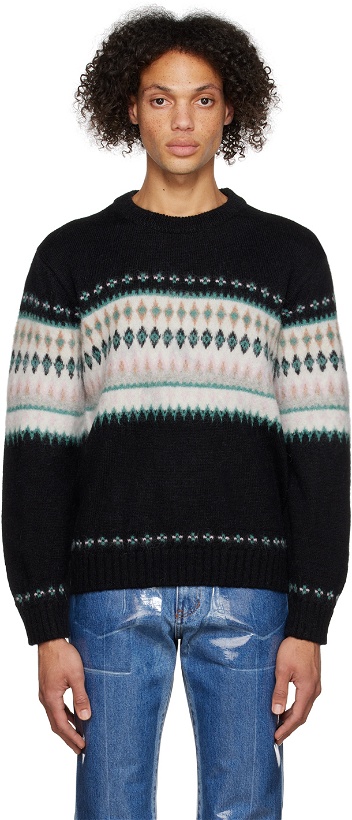 Photo: System Black Intarsia Sweater