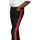 Amiri Black and Red Stack Track Jeans