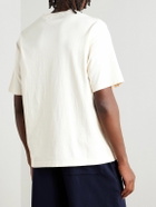 DISTRICT VISION - Garment-Dyed Printed Cotton-Jersey T-Shirt - White