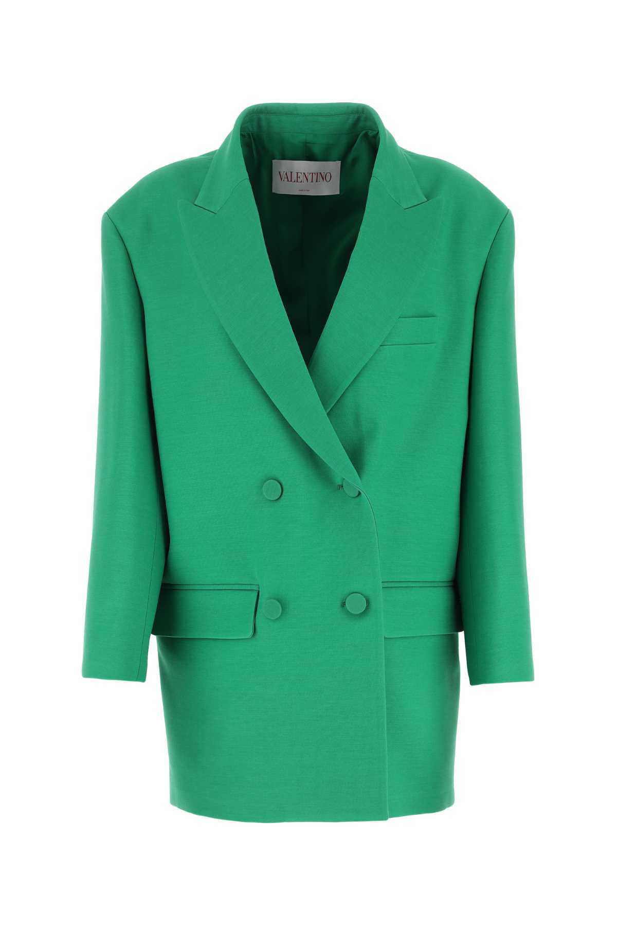 ジャケット VALENTINO Green Crepe Couture oversize blazer Valentino Garavani Green Crepe Couture Oversize Blazer