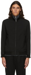 Theory Black Wool Aiden Bomber Jacket