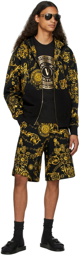 Versace Jeans Couture Black & Gold Regalia Baroque Shorts