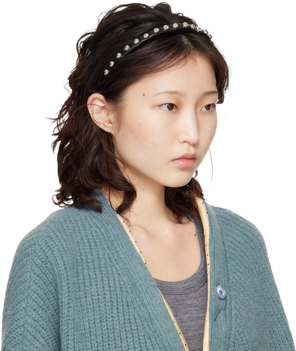 Toga Pulla Black Leather Headband