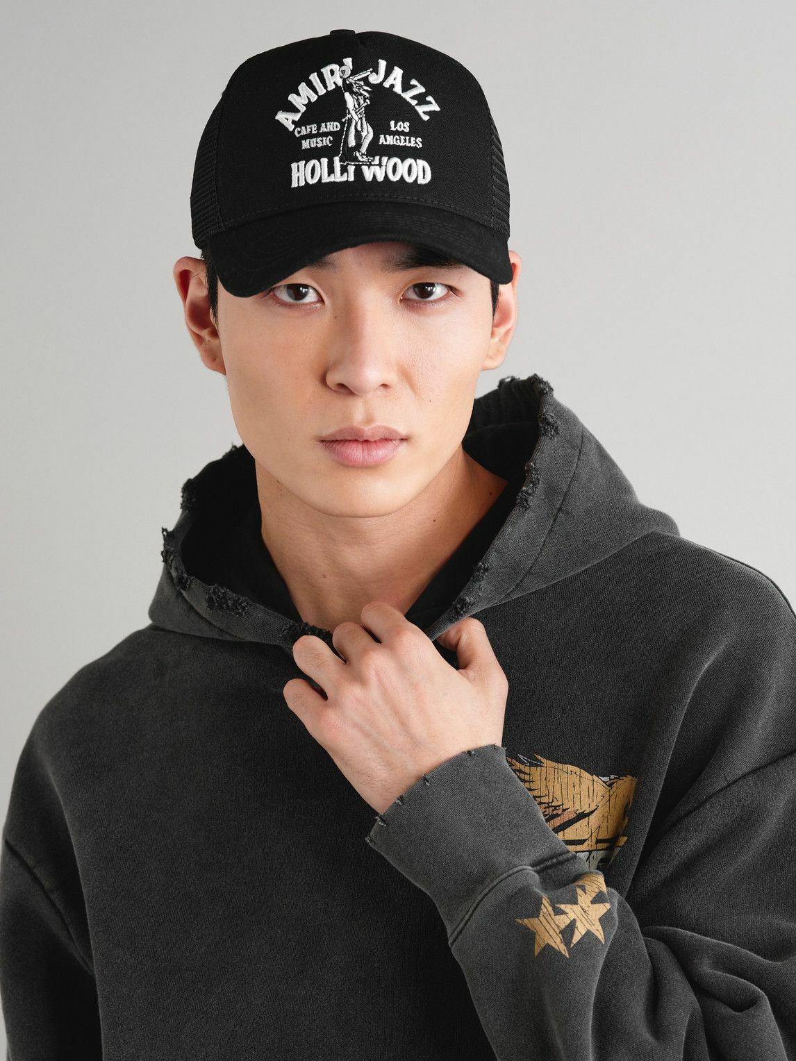 AMIRI - Logo-Embroidered Cotton-Canvas and Mesh Trucker Cap