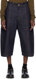 SAGE NATION Blue Welt Denim Shorts
