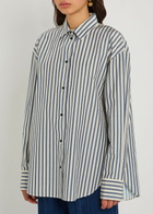 Forte_forte Striped Woven Shirt Navy