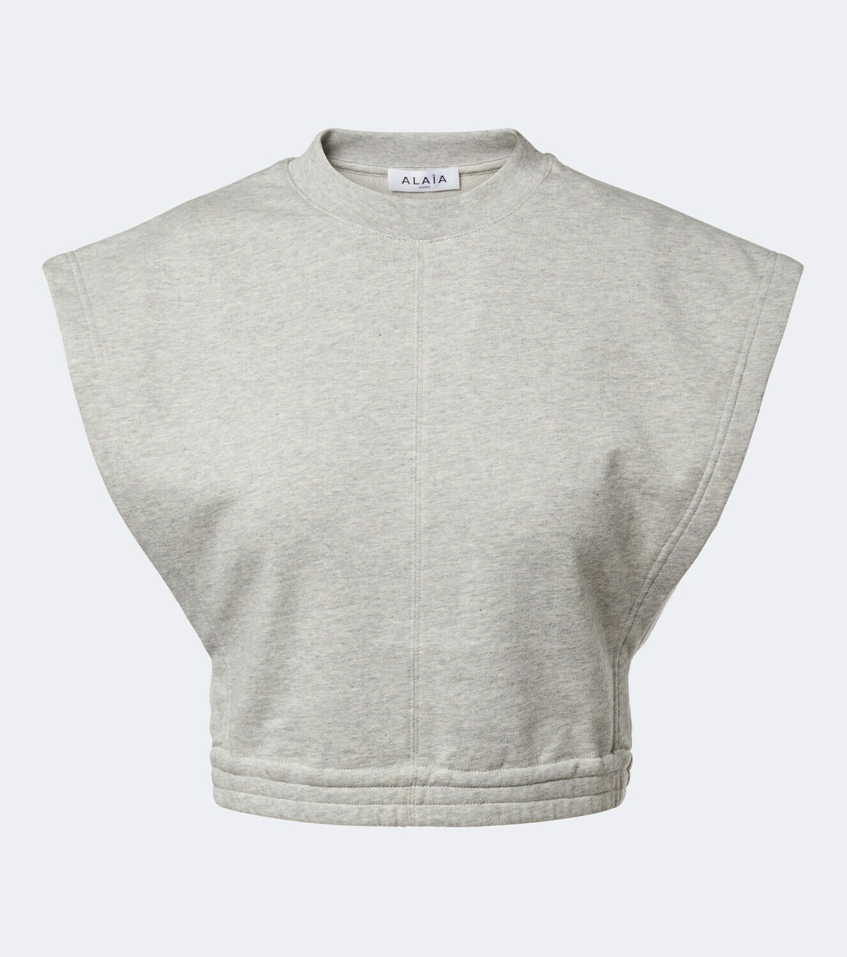 Alaïa Cotton-blend fleece crop top