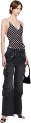 MISBHV Black Harness Strap Jeans