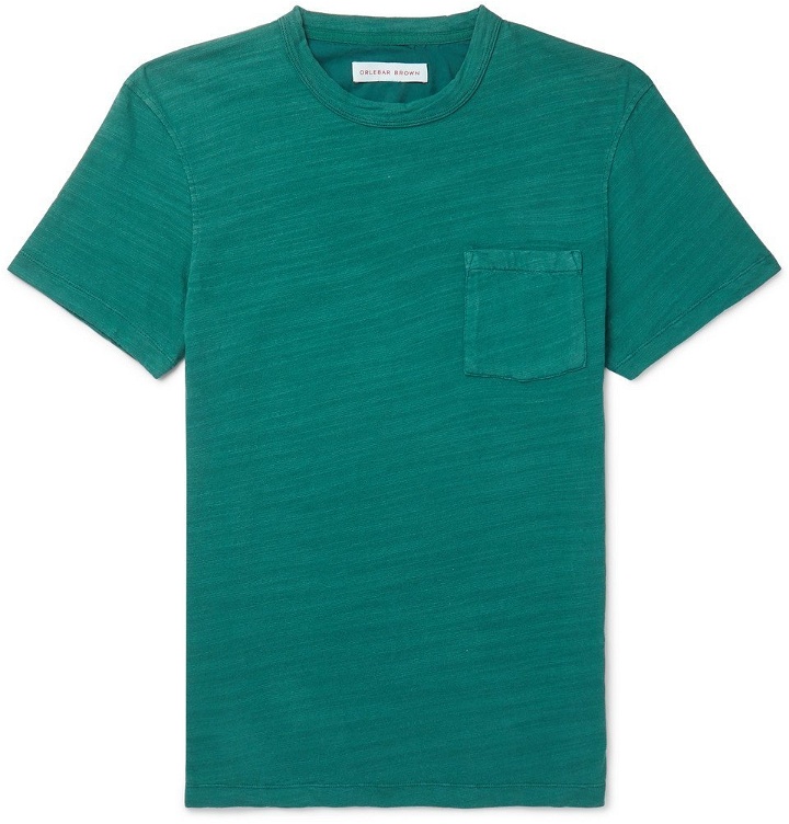 Photo: Orlebar Brown - Sammy II Garment-Dyed Slub Cotton-Jersey T-Shirt - Green