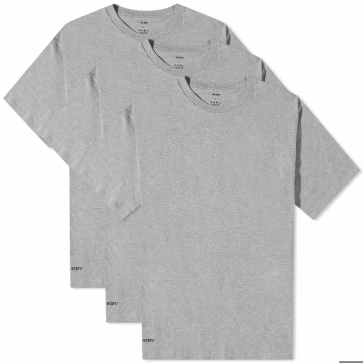 Photo: WTAPS Men's 0 Skivvies T-Shirt - 3-Pack in Grey