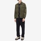 Stone Island Men's Garment Dyed Two Pocket Zip Overshirt in Olive