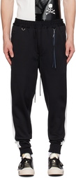 mastermind WORLD Black Side Line Track Pants