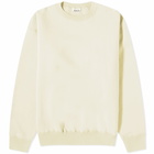 Auralee Men's Smooth Soft Crew Sweat in Ivory