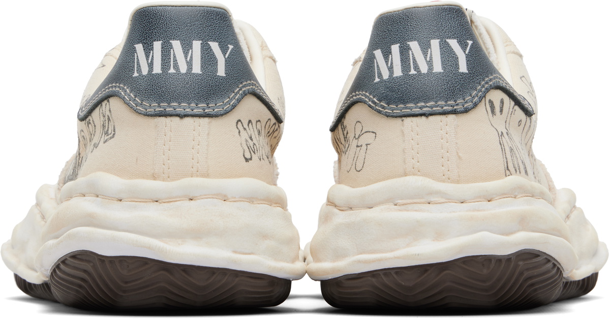 Maison MIHARA YASUHIRO Off-White Blakey OG Sole Graffiti Printed Canvas Sneakers