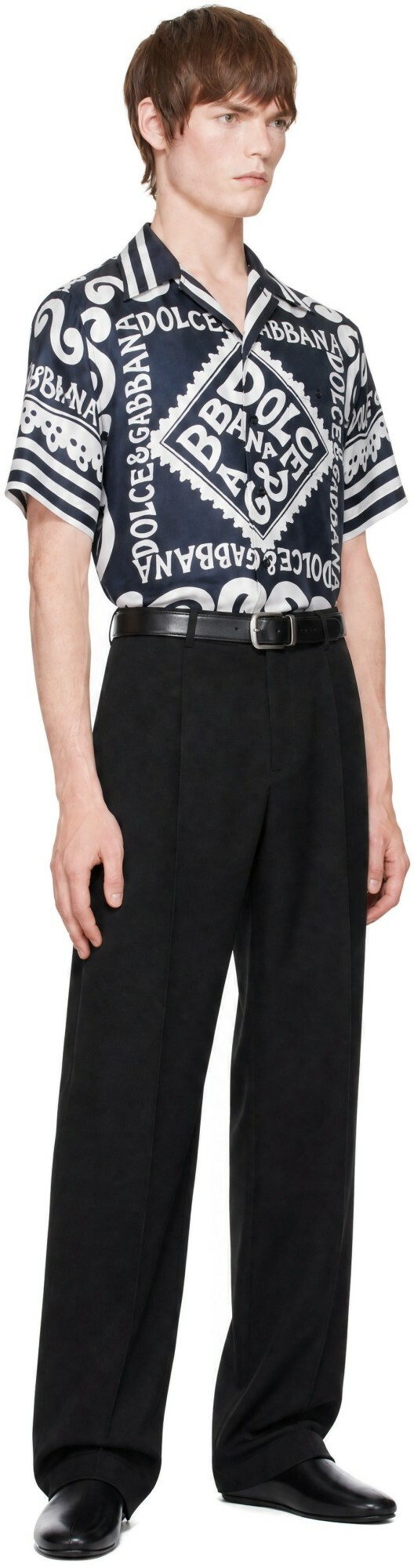 Dolce&Gabbana Black Marina Print Shirt