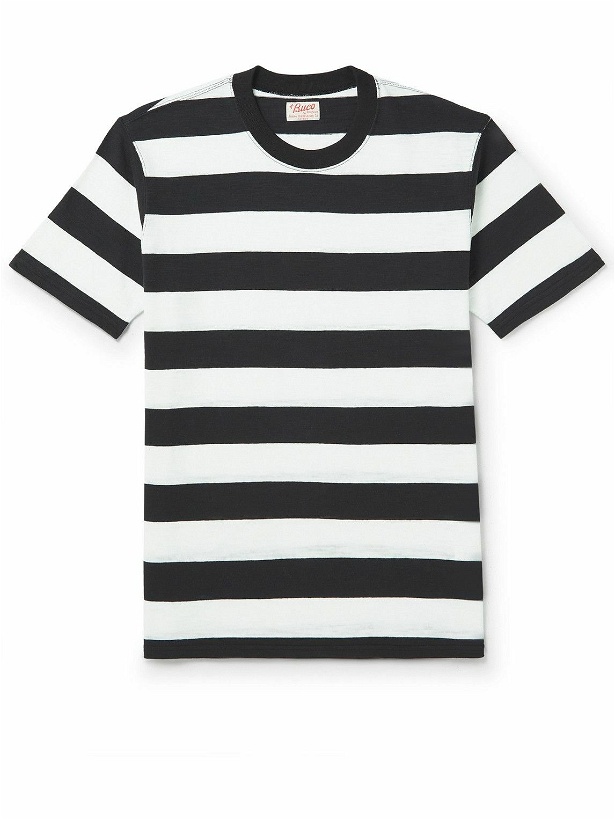 Photo: THE REAL MCCOY'S - Buco Striped Slub Cotton-Jersey T-Shirt - White