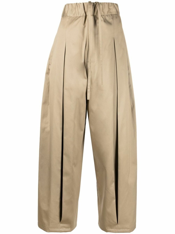 Photo: SAGE NATION Neutral Wide-Leg Cotton Trousers