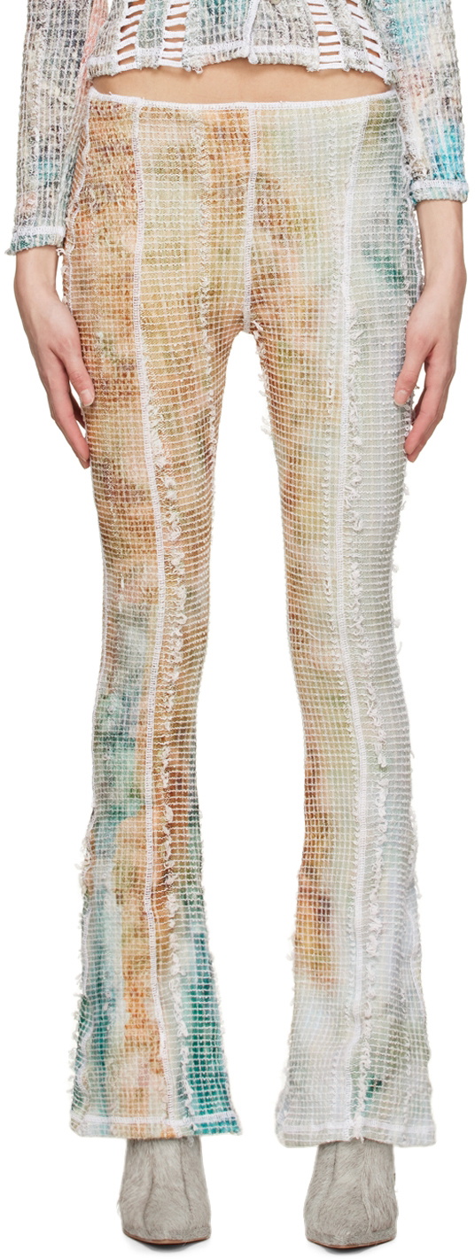 Luna Del Pinal White Stretch Weave Trousers