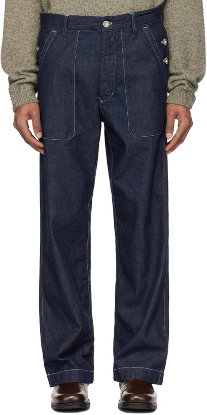 Photo: C.P. Company Blue 3/1 Denim Loose Jeans