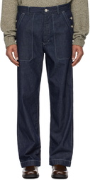 C.P. Company Blue 3/1 Denim Loose Jeans
