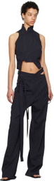 Ottolinger SSENSE Work Capsule – Navy Asymmetrical Suit Tank Top