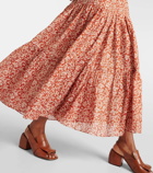 Rixo Brooke floral cotton and silk midi dress