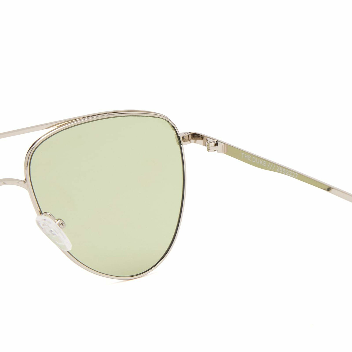 Le Specs The Duke Sunglasses in Silver/Sage Mono 