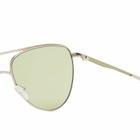 Le Specs The Duke Sunglasses in Silver/Sage Mono 