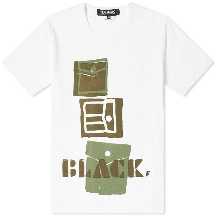 Photo: Comme des Garcons Black Pockets Printed Tee