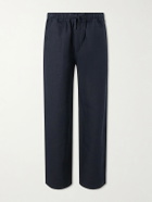 Saman Amel - Straight-Leg Linen Trousers - Blue
