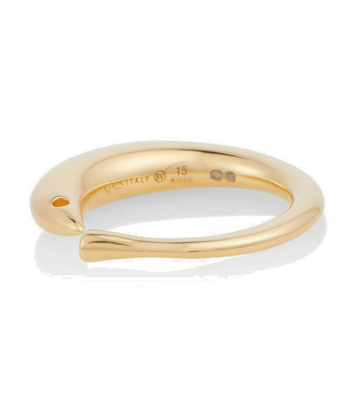Photo: Bottega Veneta Sardine 18kt gold-plated sterling silver ring