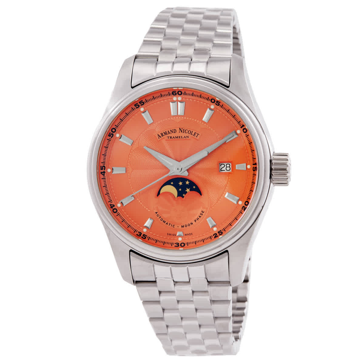 Armand Nicolet MH2 Automatic Salmon Dial Mens Watch A640L-SM-BMA22640A