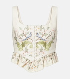 Agua by Agua Bendita Eslabón printed linen top